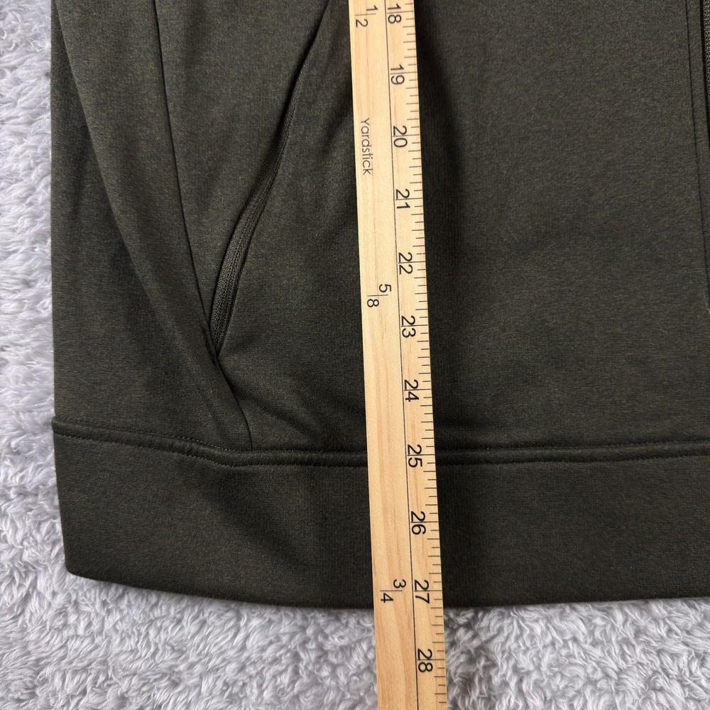 Lululemon Engineered Warmth Full Zip Hoodie XL Dark Olive Green Wool Blend - Picture 8 of 9